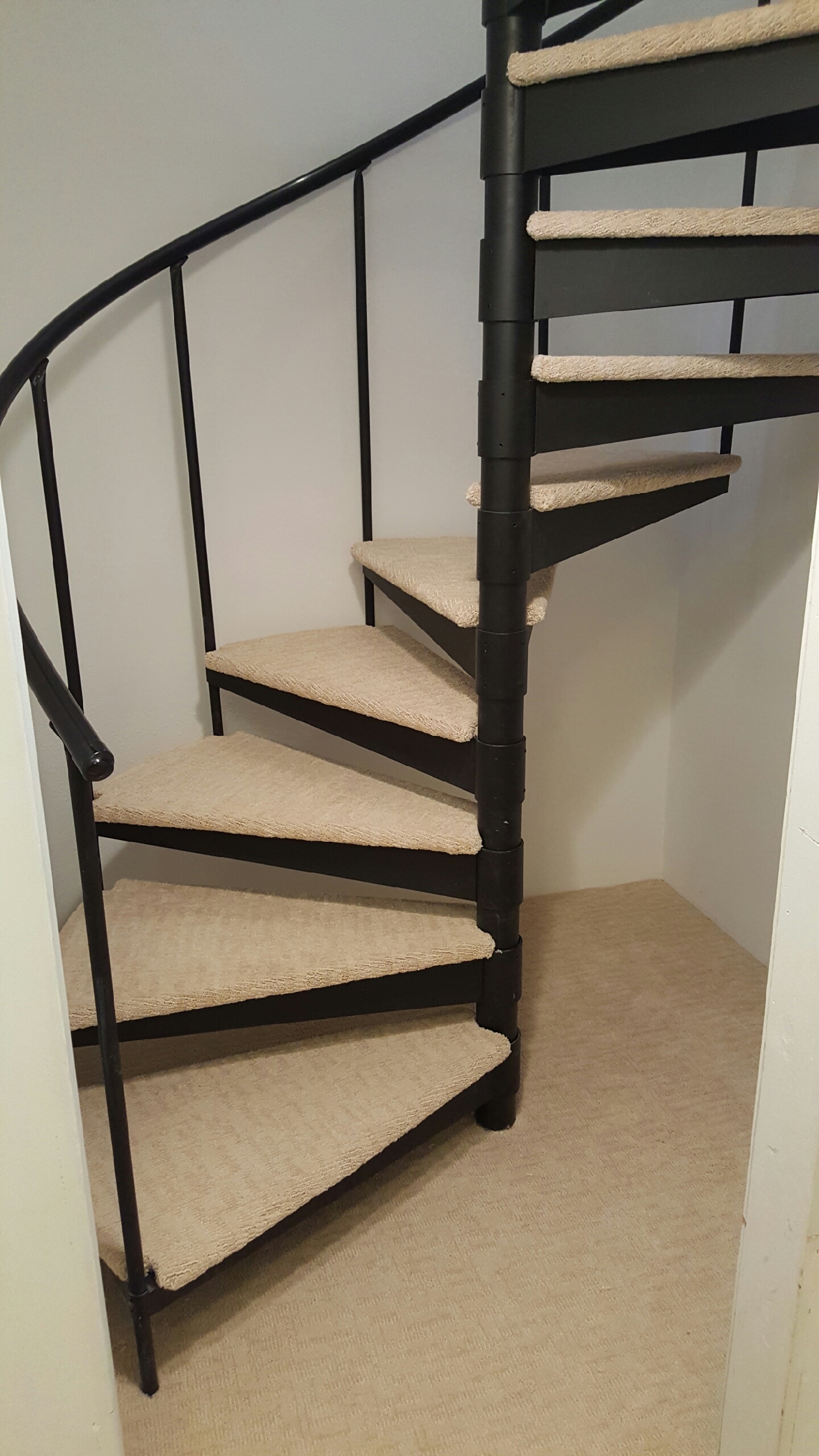 Spiral Carpeted Staircase